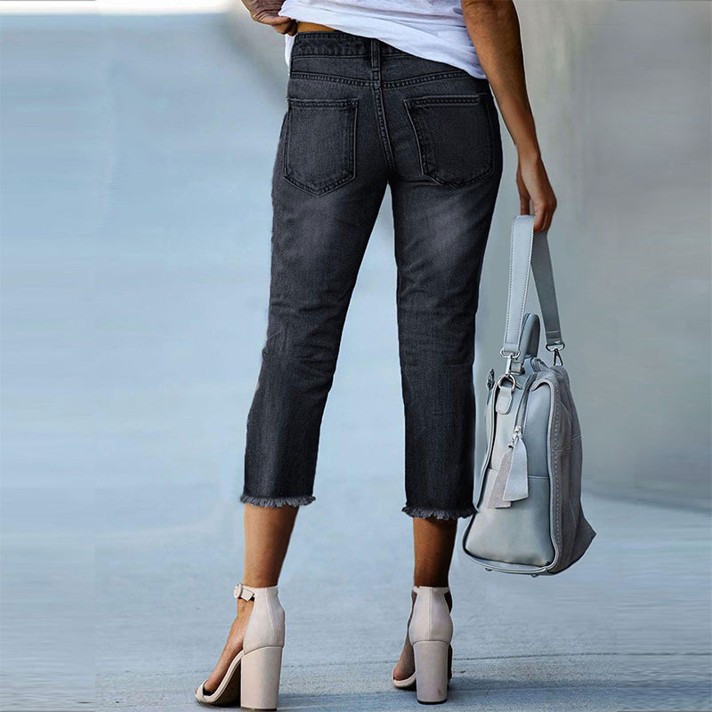 Modische High-Waist-Jeans für Damen