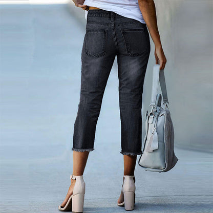 Modische High-Waist-Jeans für Damen