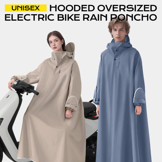 🌧️Übergroßer E-Bike Regenponcho mit Kapuze - Unisex Design für alle Fahrer