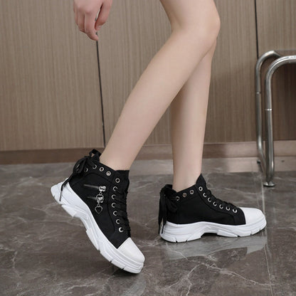 💖2025 Neuzugänge💖Lässige Canvas-Schuhe für Damen mit dicker Sohle