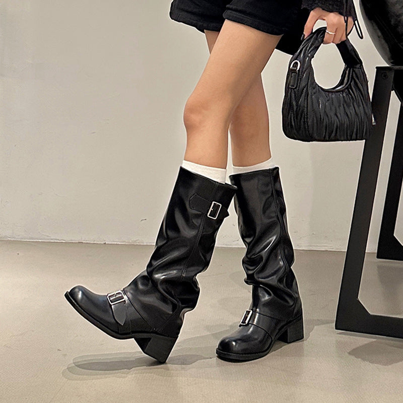 👢 50% RABATT!🤎 Lässige modische lange Stiefel für Damen, bequem und kombinierbar für Alltag💖