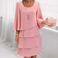 👗✨ Damen Kleid mit Rundhalsausschnitt – Locker & Figurbetont, Elegantes Design