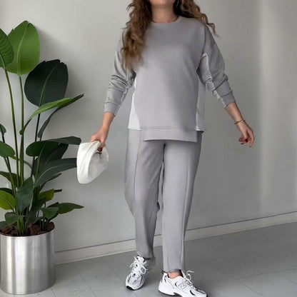 Damen 2-teiliges Lounge-Set mit Farbblock