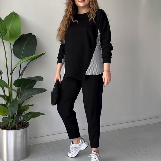 Damen 2-teiliges Lounge-Set mit Farbblock