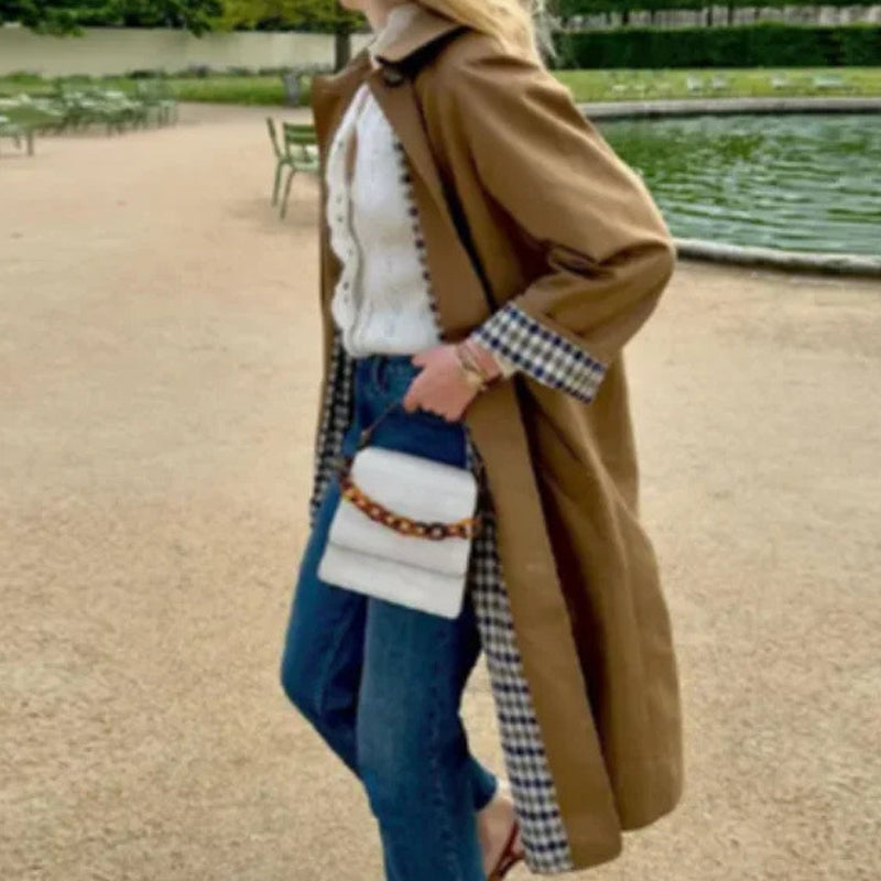 Einreihiger Trenchcoat mit Hemdkragen für Damen