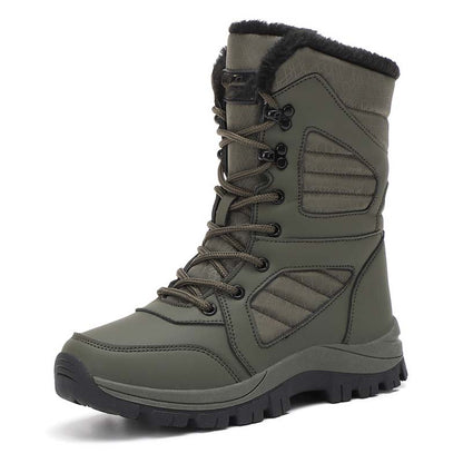 Warme, knöchelhohe Schneestiefel zum Schnüren für Damen