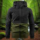 Winddichte Freizeit-Herrenjacke mit Kapuze und Color-Blocking