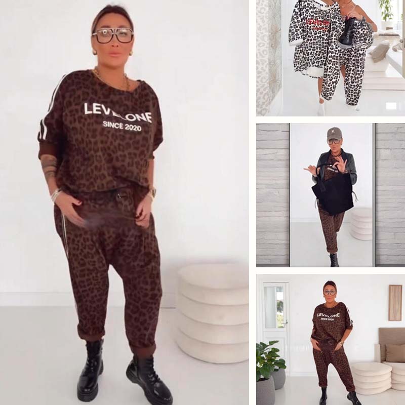 💜 LETZTER TAG DER AKTION – 49% RABATT 💜 Elegantes Damen-Set mit Leopardenmuster