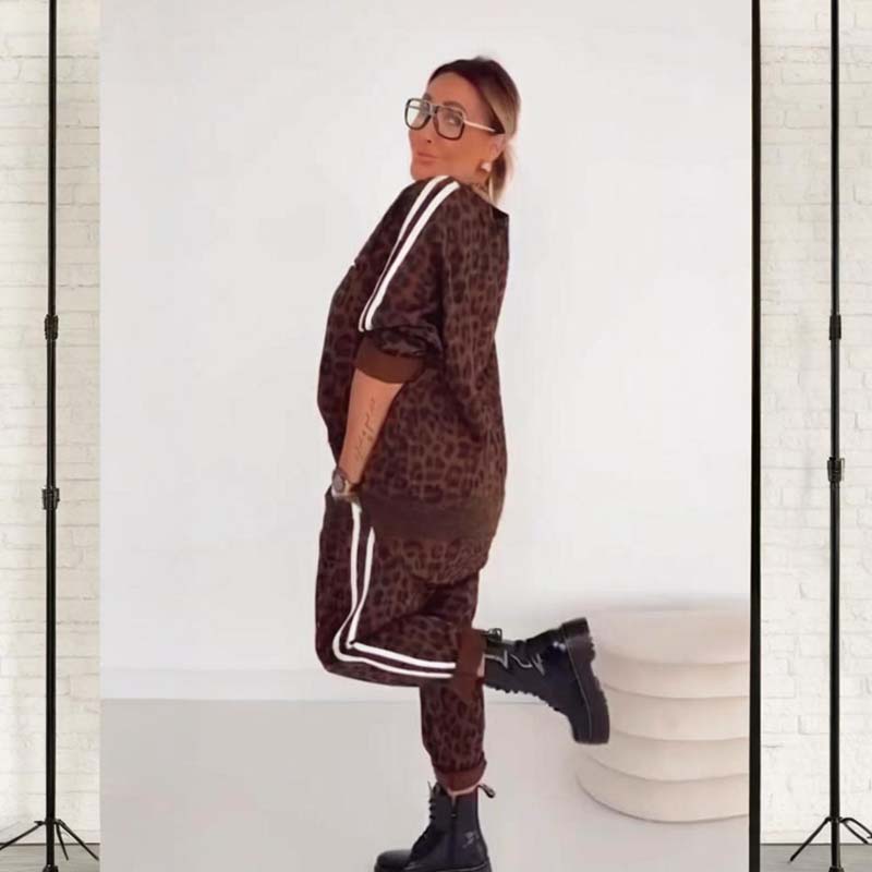 💜 LETZTER TAG DER AKTION – 49% RABATT 💜 Elegantes Damen-Set mit Leopardenmuster