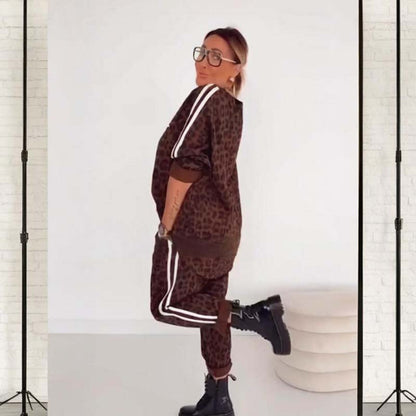 💜 LETZTER TAG DER AKTION – 49% RABATT 💜 Elegantes Damen-Set mit Leopardenmuster