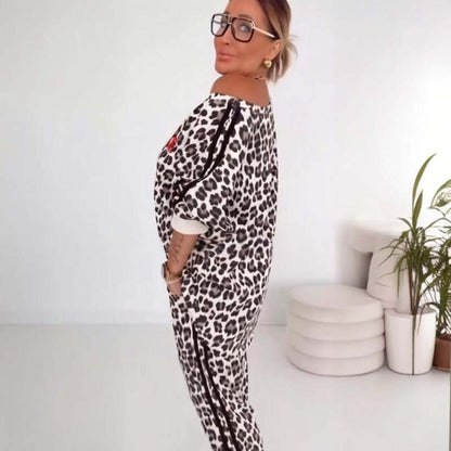 💜 LETZTER TAG DER AKTION – 49% RABATT 💜 Elegantes Damen-Set mit Leopardenmuster