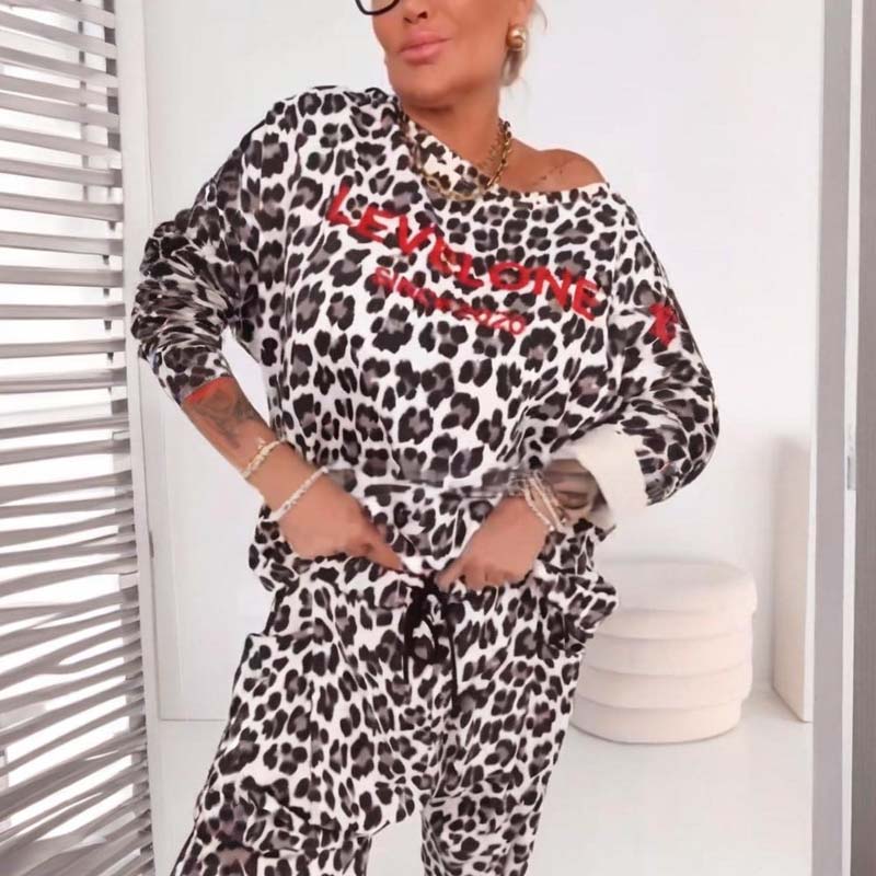 💜 LETZTER TAG DER AKTION – 49% RABATT 💜 Elegantes Damen-Set mit Leopardenmuster