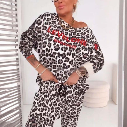 💜 LETZTER TAG DER AKTION – 49% RABATT 💜 Elegantes Damen-Set mit Leopardenmuster
