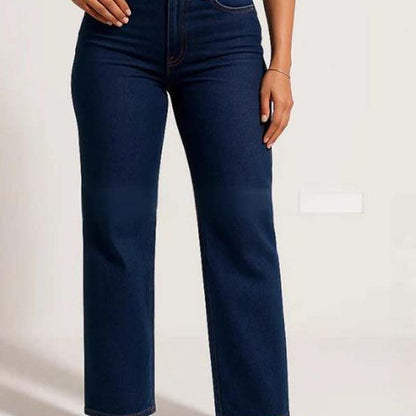 Vintage-Jeans mit hoher Taille und geradem Bein für Damen