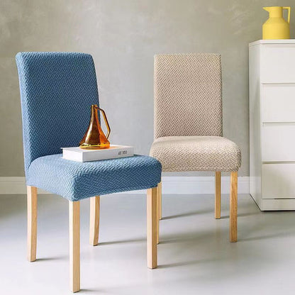 🪑 50 % Rabatt! Elegante Jacquard-Stuhlhusse mit Karomuster – Stretch Stuhlbezug für Esszimmerstühle