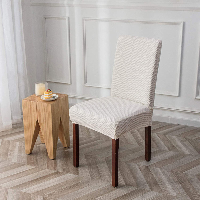 🪑 50 % Rabatt! Elegante Jacquard-Stuhlhusse mit Karomuster – Stretch Stuhlbezug für Esszimmerstühle