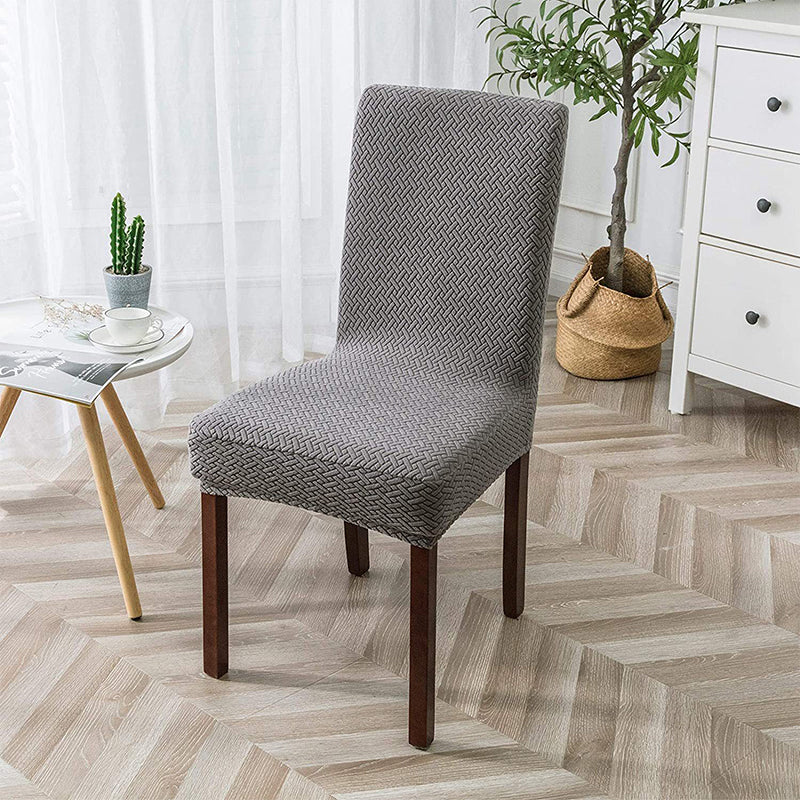 🪑 50 % Rabatt! Elegante Jacquard-Stuhlhusse mit Karomuster – Stretch Stuhlbezug für Esszimmerstühle