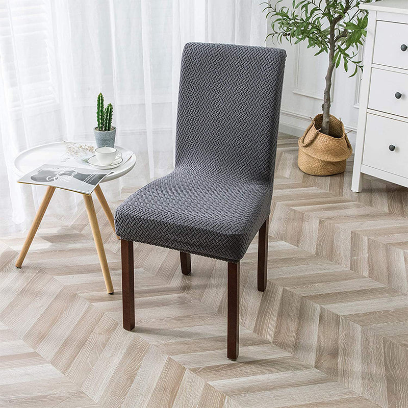 🪑 50 % Rabatt! Elegante Jacquard-Stuhlhusse mit Karomuster – Stretch Stuhlbezug für Esszimmerstühle
