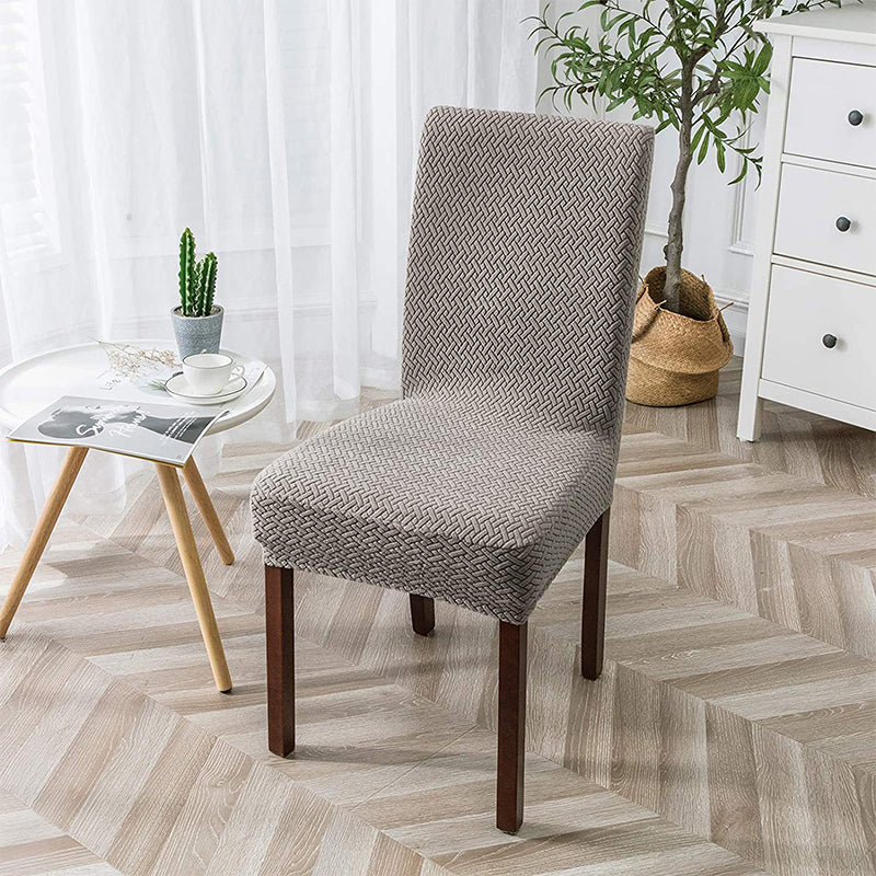 🪑 50 % Rabatt! Elegante Jacquard-Stuhlhusse mit Karomuster – Stretch Stuhlbezug für Esszimmerstühle