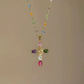 ✨🎅Weihnachtsangebote – Nur für kurze Zeit!⏰Bunte Strass-Kreuz-Anhänger-Halsketten
