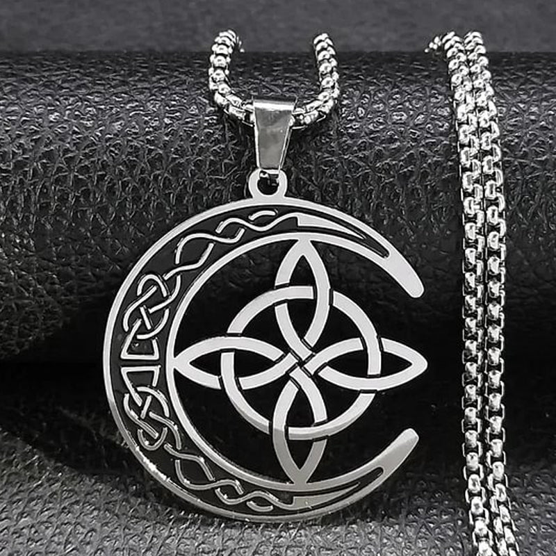 🔥Black-Friday-Mega-Angebot – 50 % Rabatt!🔥 Celtic Moon Pendant Necklace