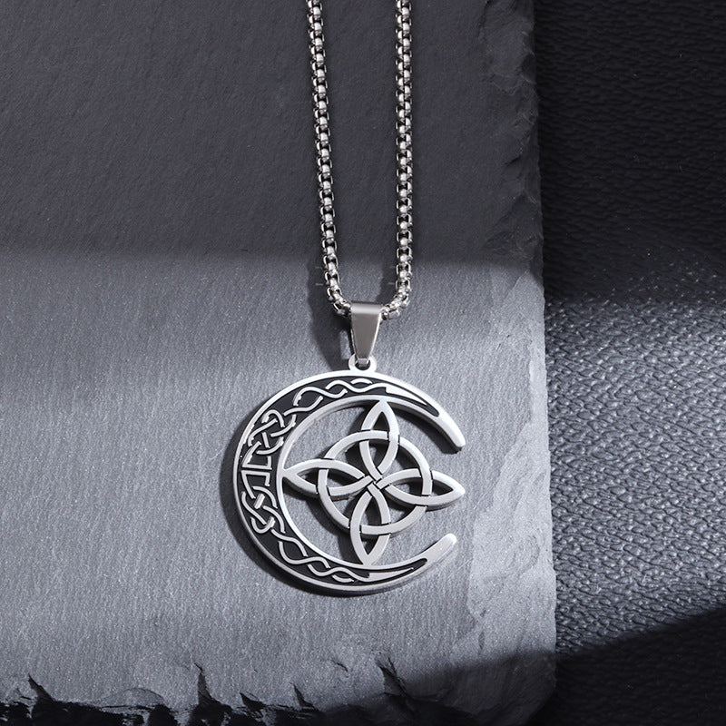 🔥Black-Friday-Mega-Angebot – 50 % Rabatt!🔥 Celtic Moon Pendant Necklace