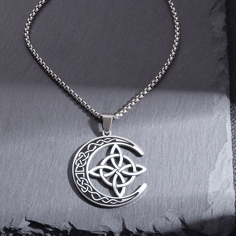 🔥Black-Friday-Mega-Angebot – 50 % Rabatt!🔥 Celtic Moon Pendant Necklace