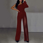 Glitzer-Mesh-Overall mit Ein-Schulter-Träger und Schlag