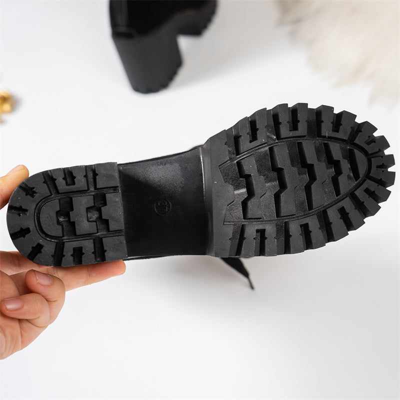 🔥Black-Friday-Mega-Angebot – 50 % Rabatt!🔥Damen-Stiefeletten mit dickem Absatz und Spitze