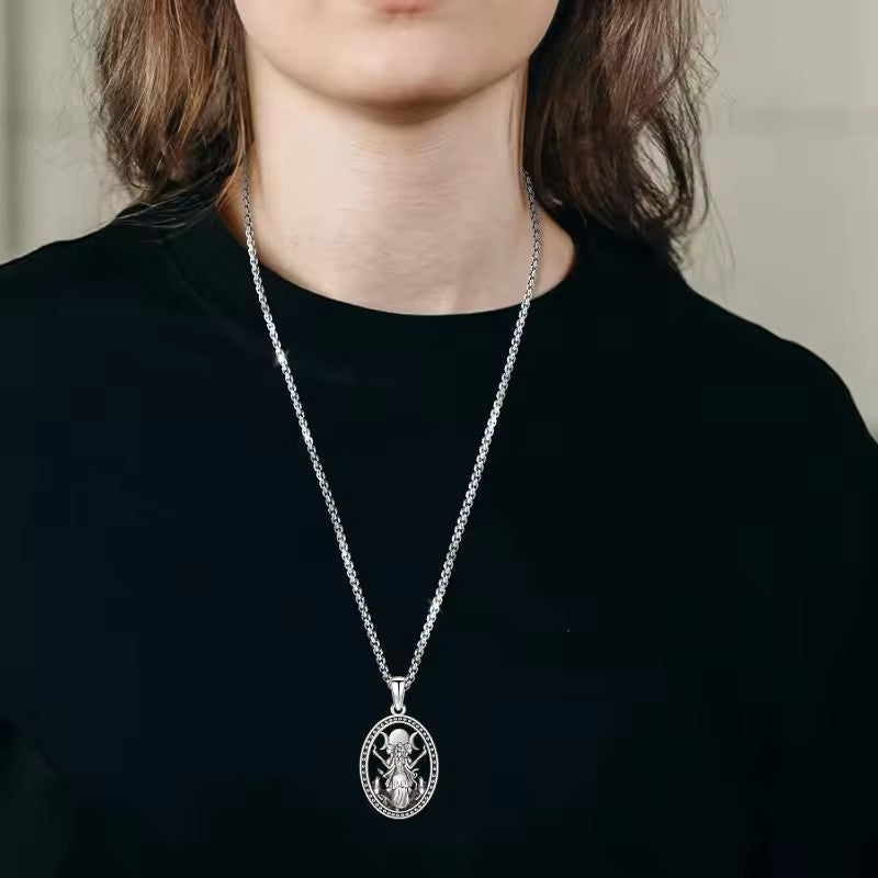 ✨ Mondlicht-Muse-Halskette – 🌙 Vintage-Oval-Anhänger für die moderne Göttin 💫