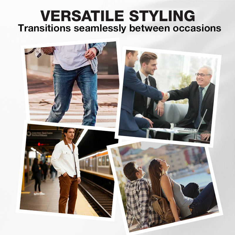 Herren Freizeit--Zweiteiler: Langarmhemd mit Revers & Hose