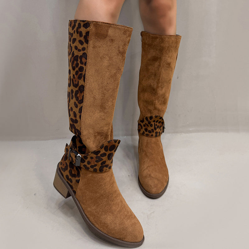 🔥Reitstiefel mit Leopardenmuster für Damen – Komfort, Stil und Selbstvertrauen bei jedem Schritt! 🐆