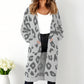 Women's Fashion Leopard Pattern Knit Cardigan