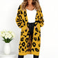 Women's Fashion Leopard Pattern Knit Cardigan