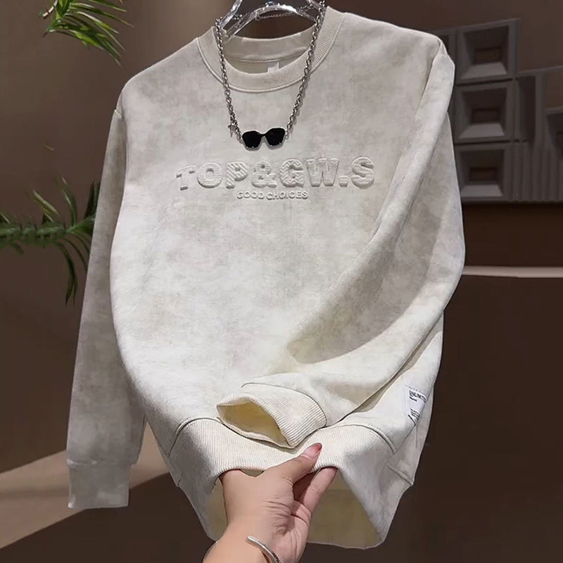 Lässiges Sweatshirt mit Rundhalsausschnitt für Herren