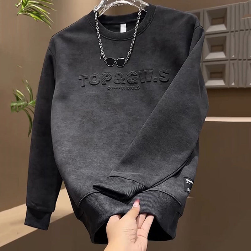 Lässiges Sweatshirt mit Rundhalsausschnitt für Herren