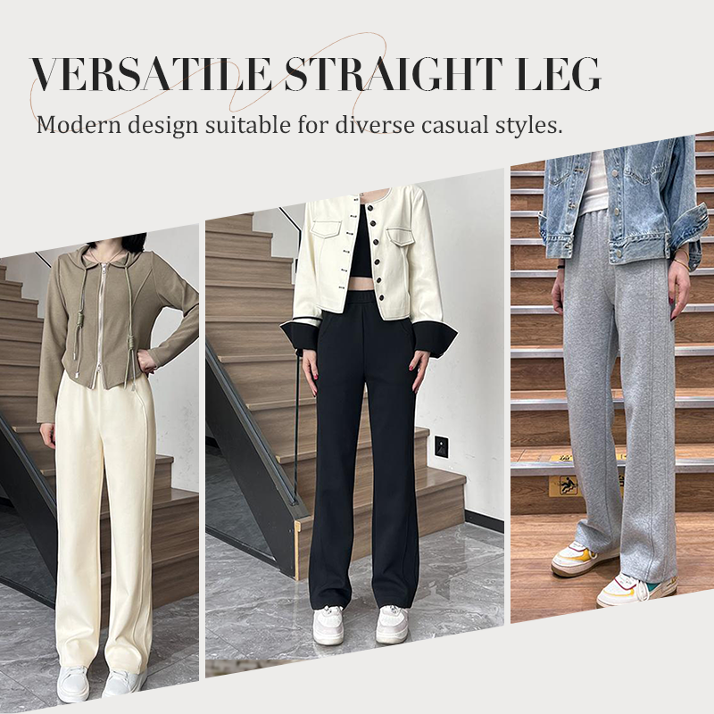 Women's High Waist Casual Straight Sweatpants