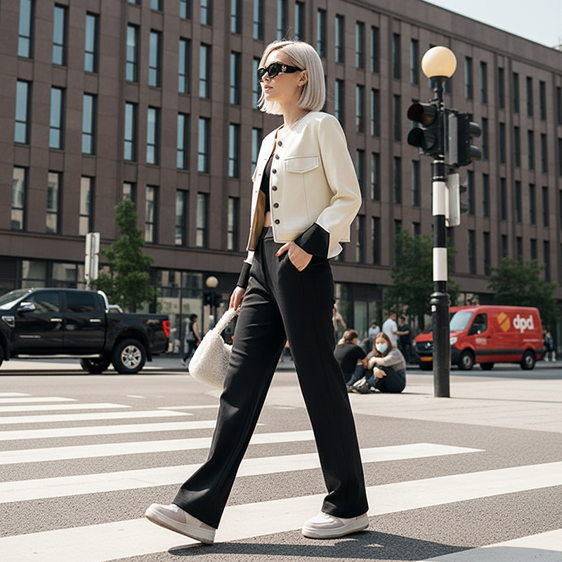 Women's High Waist Casual Straight Sweatpants