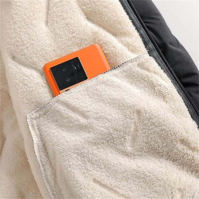 🔥Black-Friday-Mega-Angebot – 50 % Rabatt!🔥Herren Winter warmer Reißverschluss-Kapuzenmantel