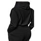 2-teiliges Rippstrick-Langarm-Crop-Top mit Weitbeinhose als abgestimmtes Lounge-Outfit