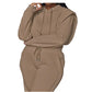 2-teiliges Rippstrick-Langarm-Crop-Top mit Weitbeinhose als abgestimmtes Lounge-Outfit