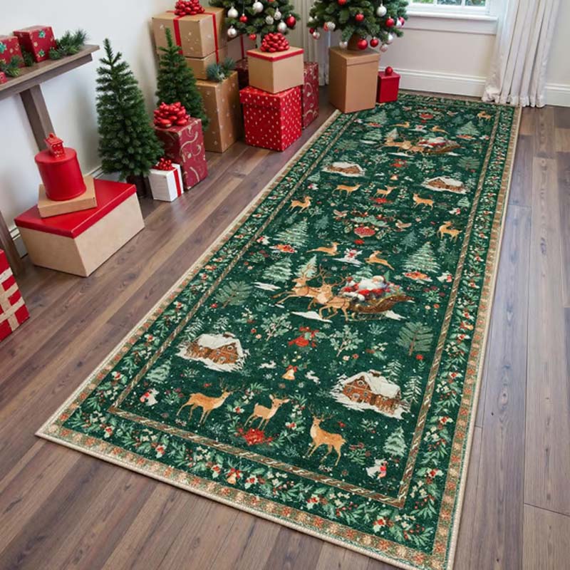🎁 Ultiem Kerstgevoel Thuis – Zacht & Antislip Vloerkleed met Feestelijke Magie!