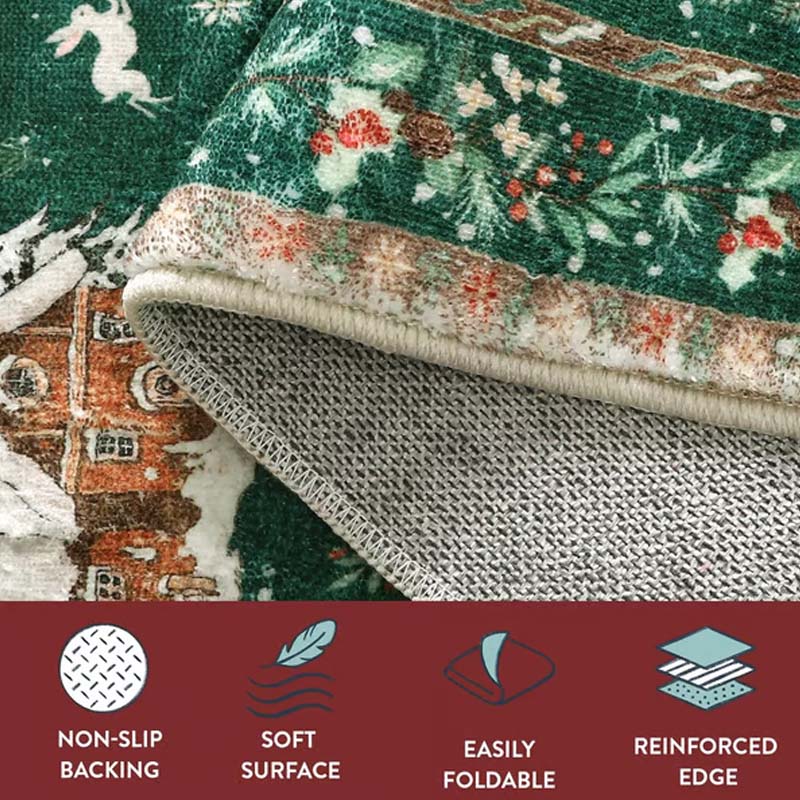🎁 Ultiem Kerstgevoel Thuis – Zacht & Antislip Vloerkleed met Feestelijke Magie!