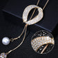 Long Faux Pearl Pendant Sweater Chain Necklace