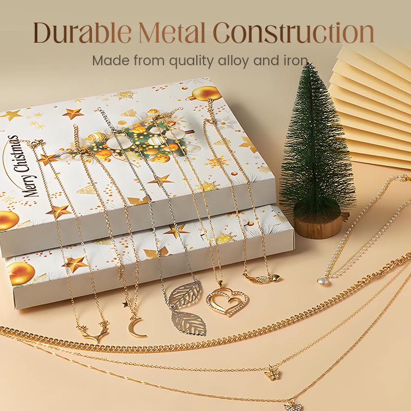 💖Black-Friday-Mega-Angebot – 50 % Rabatt!💖24-teiliger Weihnachts-Countdown-Kalender mit feinem Schmuck