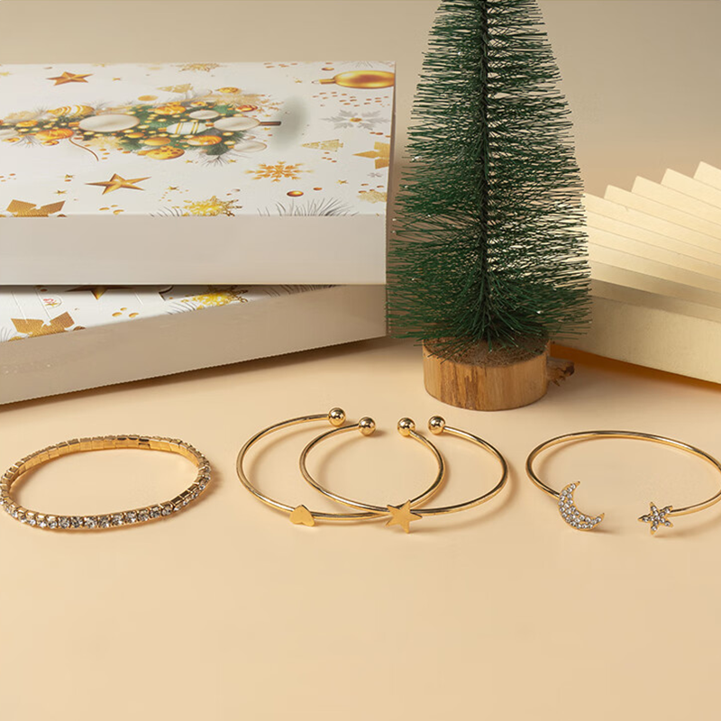 💖Black-Friday-Mega-Angebot – 50 % Rabatt!💖24-teiliger Weihnachts-Countdown-Kalender mit feinem Schmuck