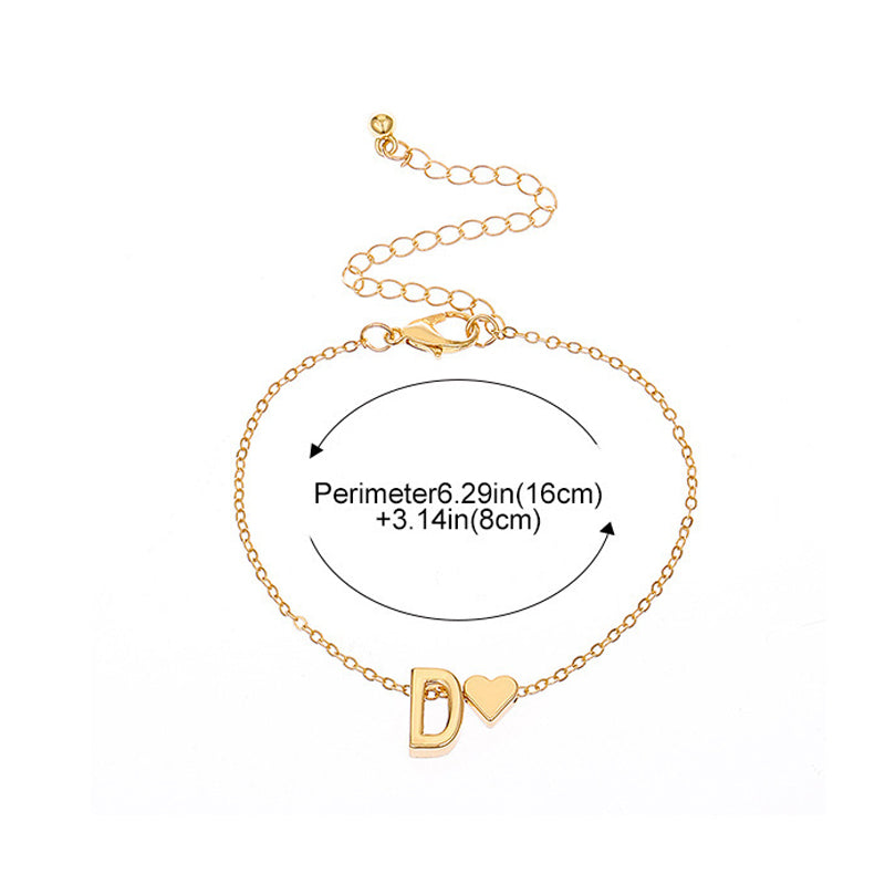 🔥Christmas Sale - 50% Rabatt!!🔥 Zarte Initial-Kette "Goldenes Herz" Buchstabe A-Z 💖