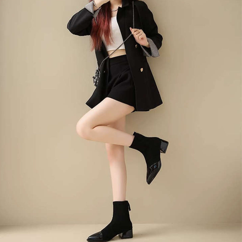 🔥Black-Friday-Mega-Angebot – 50 % Rabatt!🔥Vintage-Inspirierte Stiefeletten mit spitzer Zehe für Damen