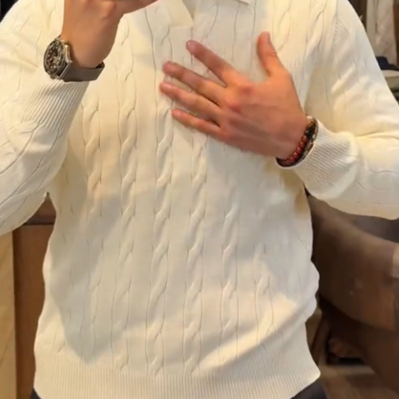 🔥Black-Friday-Mega-Angebot – 50 % Rabatt!🔥Herren Strickjacke mit Casual-Revers