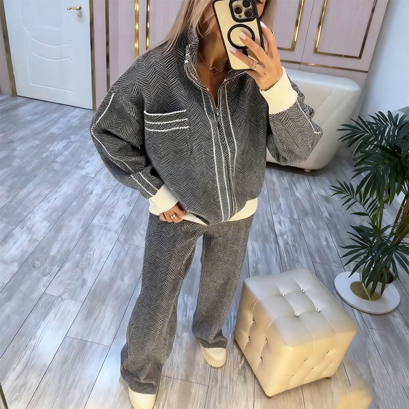 🔥Black-Friday-Mega-Angebot – 50 % Rabatt!🔥Modisches 2-teiliges Set aus Jacke und Hose für Damen